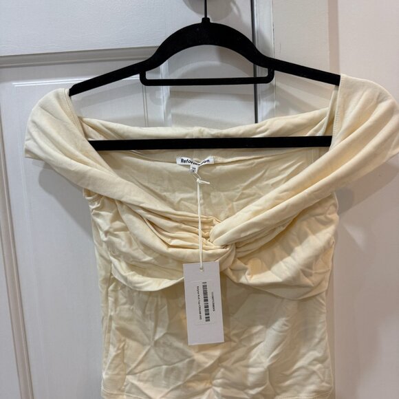 Reformation Cream Ezlynn Knit Top - Picture 2 of 3